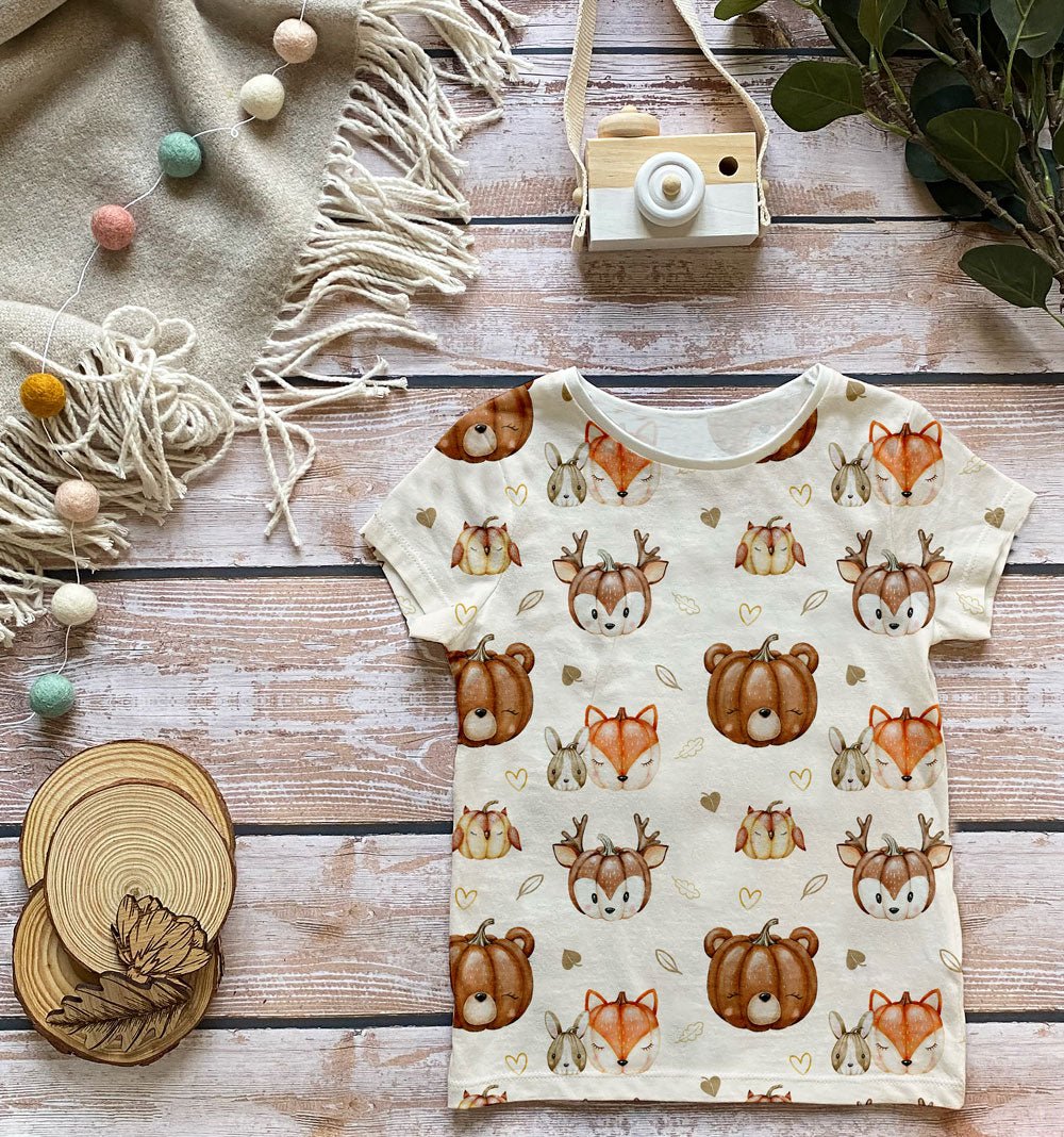 KOMMER SNART Jersey - Pumpkin animals - Tygdrømmar