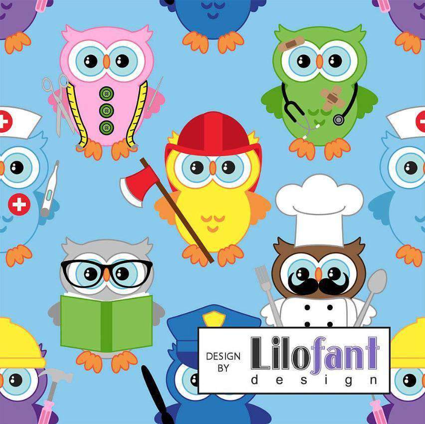 Arbeidsugler blå - økologisk jersey