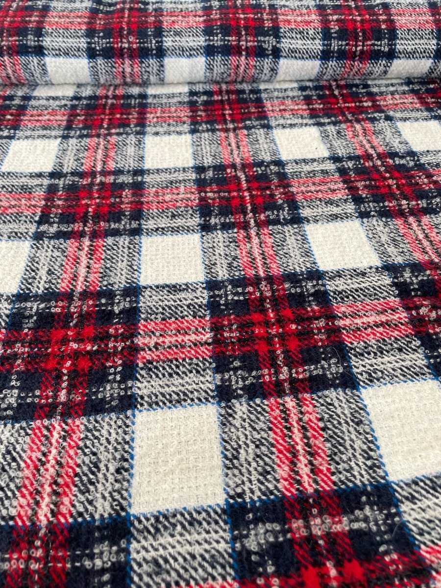 Balmain Woolen Tweed Checked