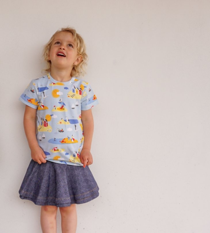 Beach life økologisk jersey - Jny Kids