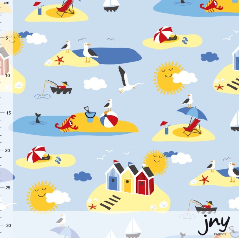 Beach life økologisk jersey - Jny Kids