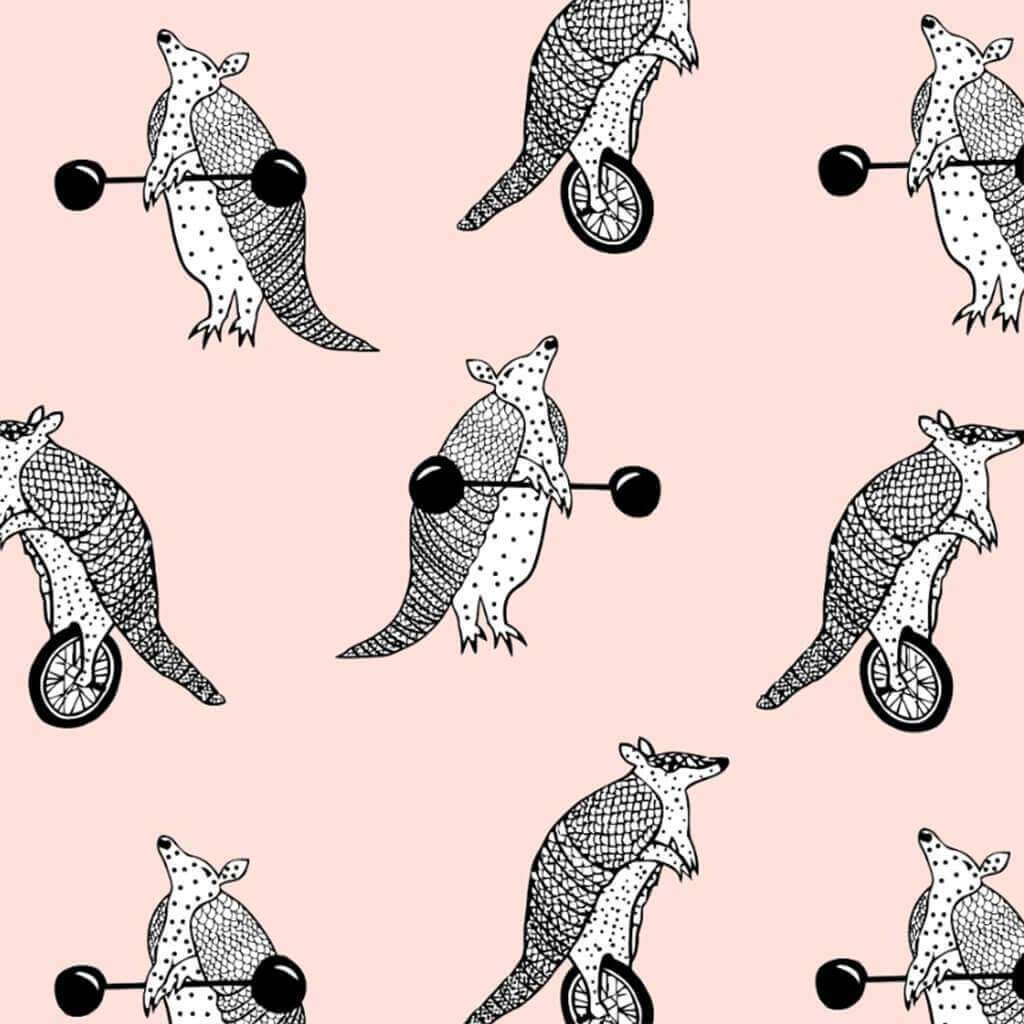 Beltedyr pudderfarget økologisk jersey - MiaMea Design