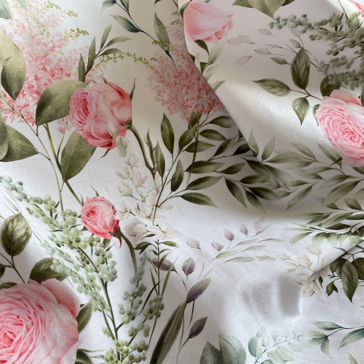 Blooming flowers vevd bomull