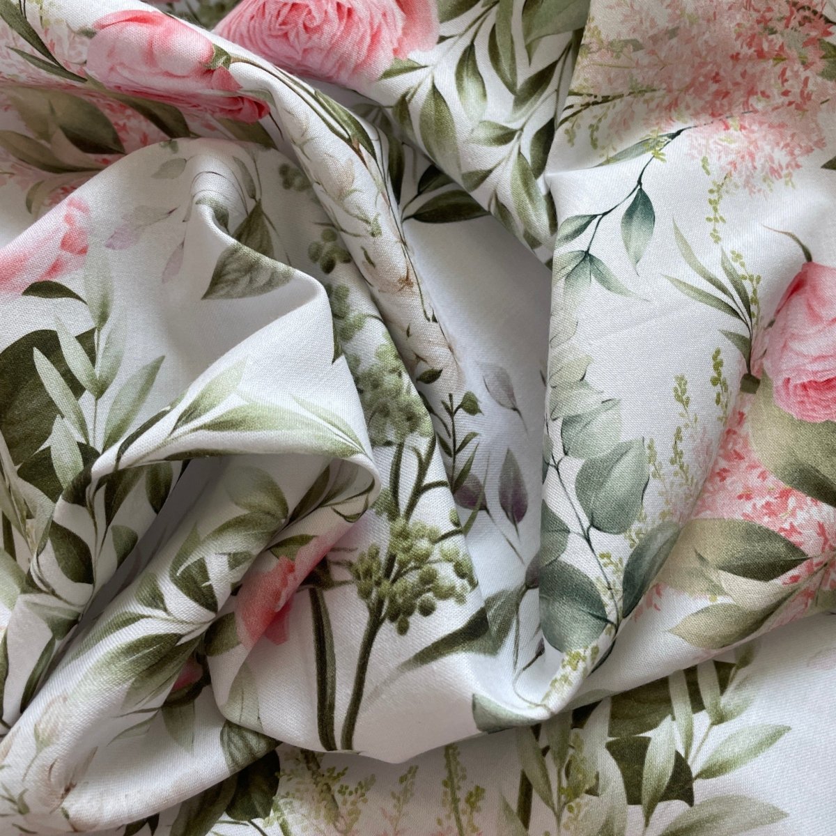 Blooming flowers vevd bomull