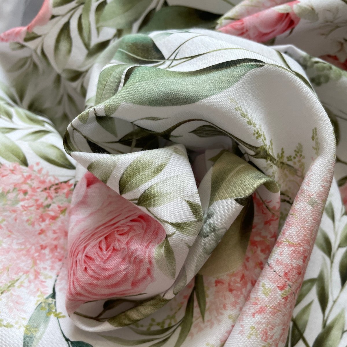 Blooming flowers vevd bomull