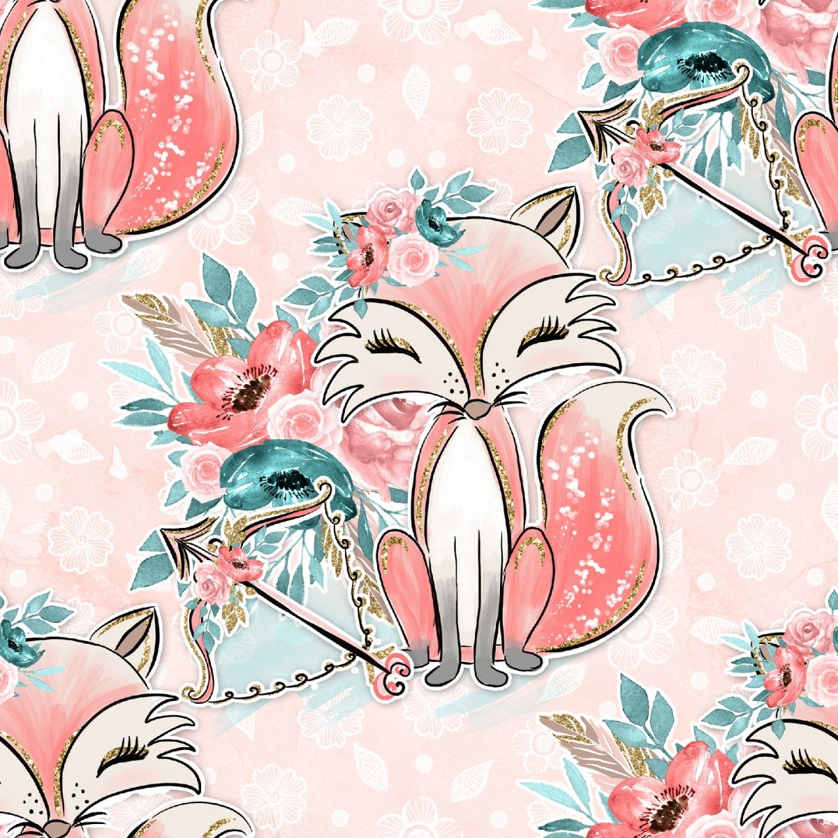 Boho Fox Pink - Jersey