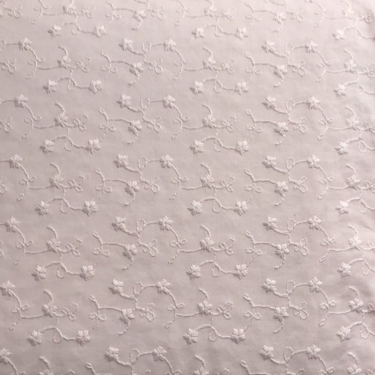 Bomullsbroderi blomster - Lyserosa