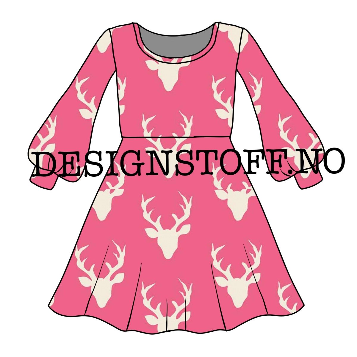 Bomullsjersey Art Gallery Fabrics - Hjort rosa