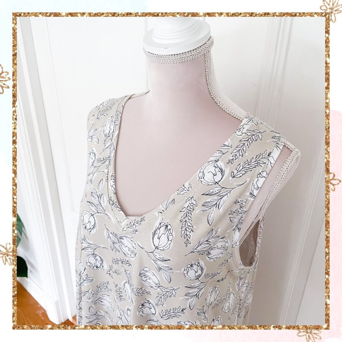 Bomullsjersey blomster Art Gallery Fabrics - Gathered