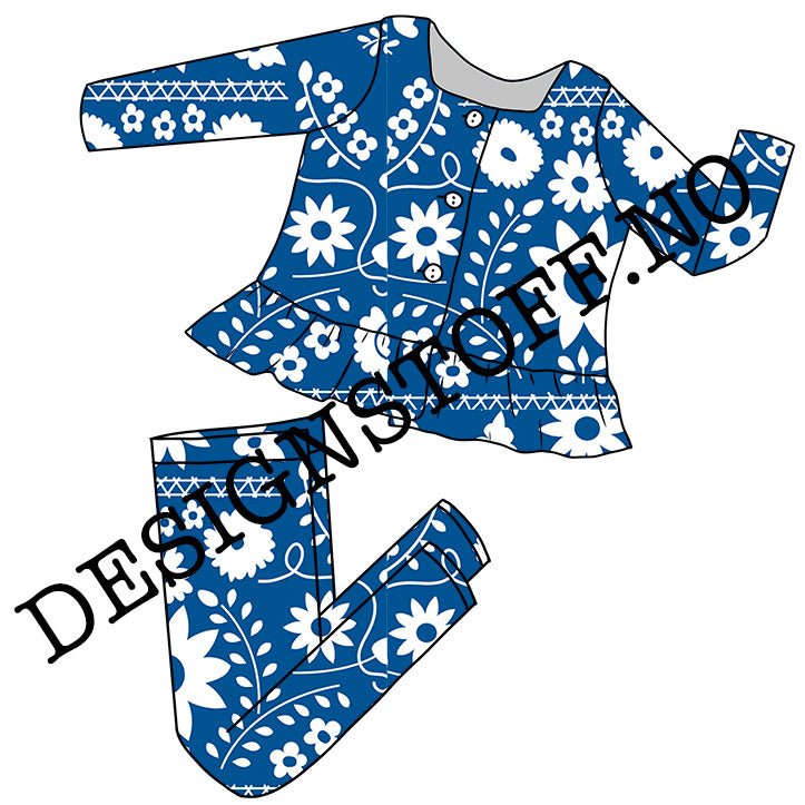 Bomullsjersey blomster Art Gallery Fabrics - Mexican Dress Midnight