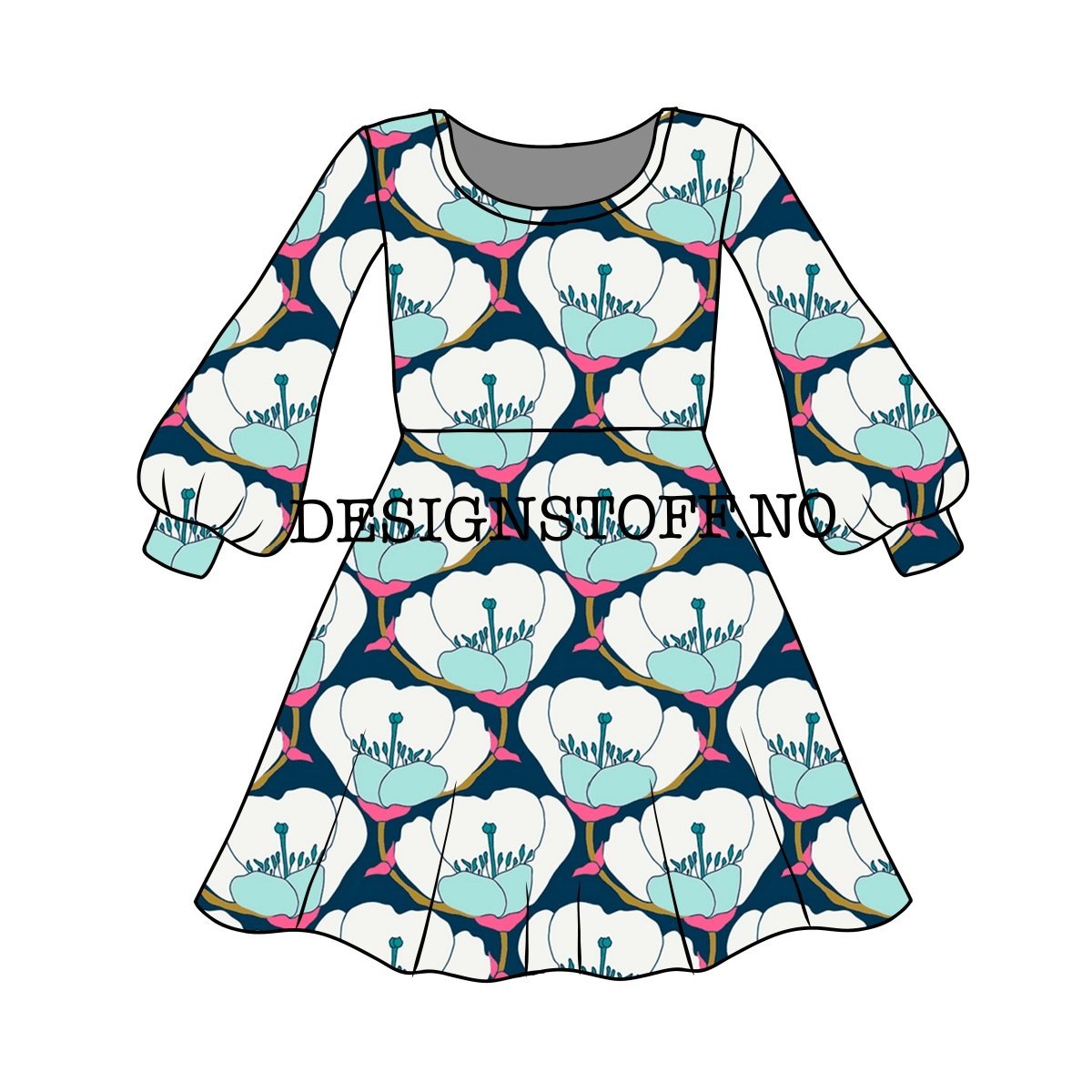 Bomullsjersey blomster Art Gallery Fabrics - Splendid Fusion økologisk stoff