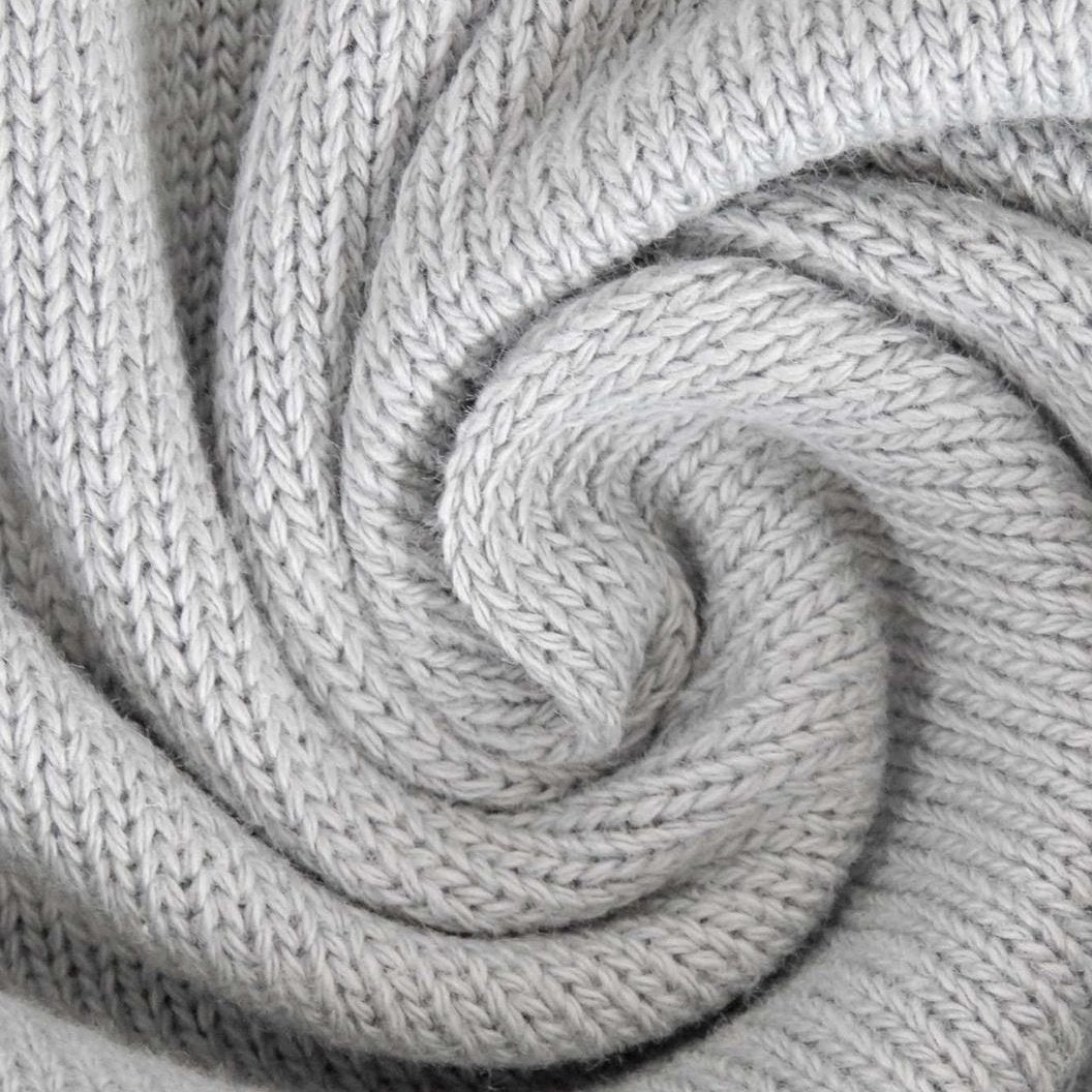 Bomullsstrikk - Lysegrå