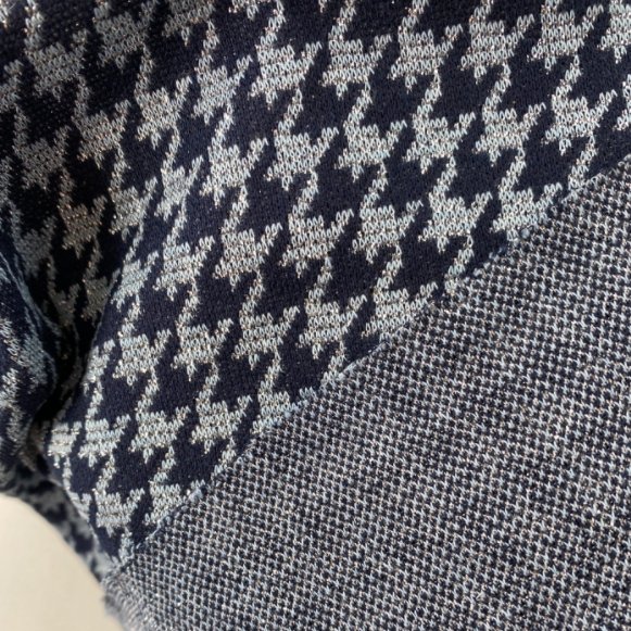 Cerruti Houndstooth - shades of blue & metal