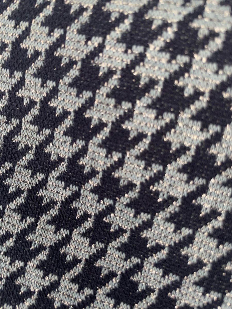 Cerruti Houndstooth - shades of blue & metal