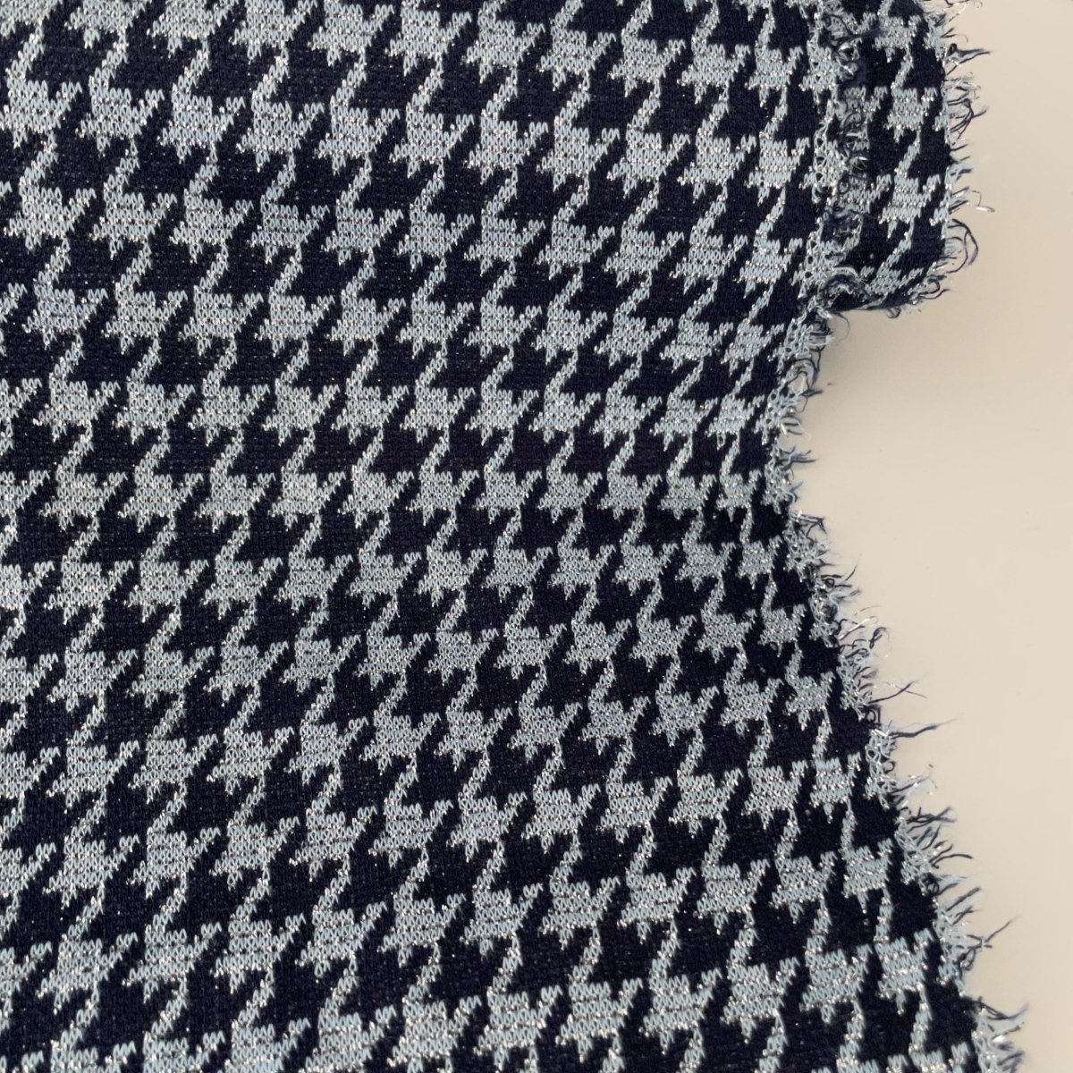 Cerruti Houndstooth - shades of blue & metal