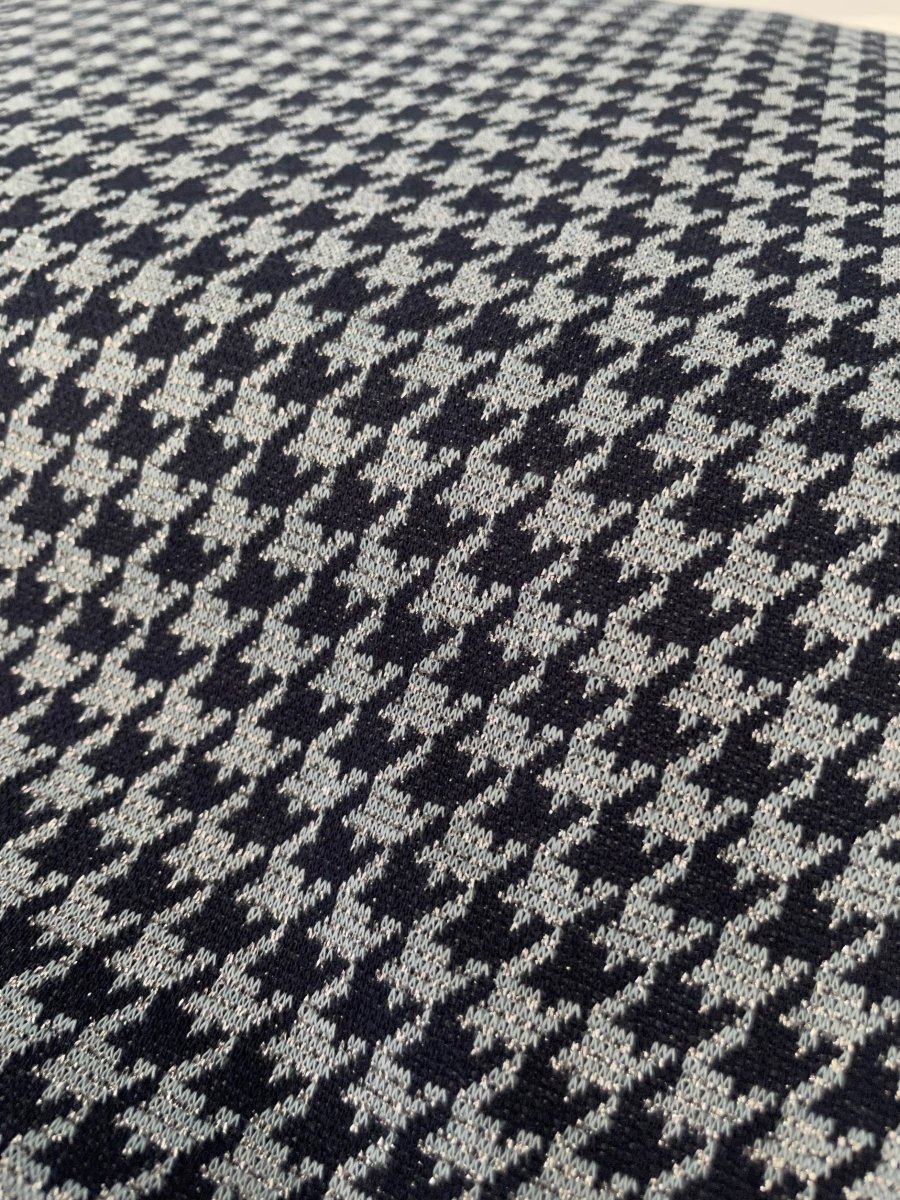 Cerruti Houndstooth - shades of blue & metal