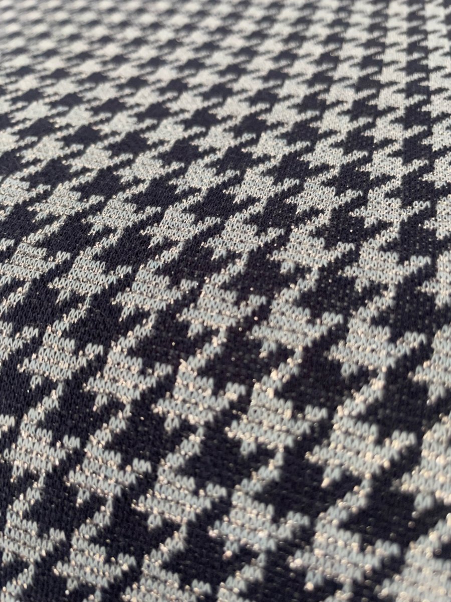 Cerruti Houndstooth - shades of blue & metal