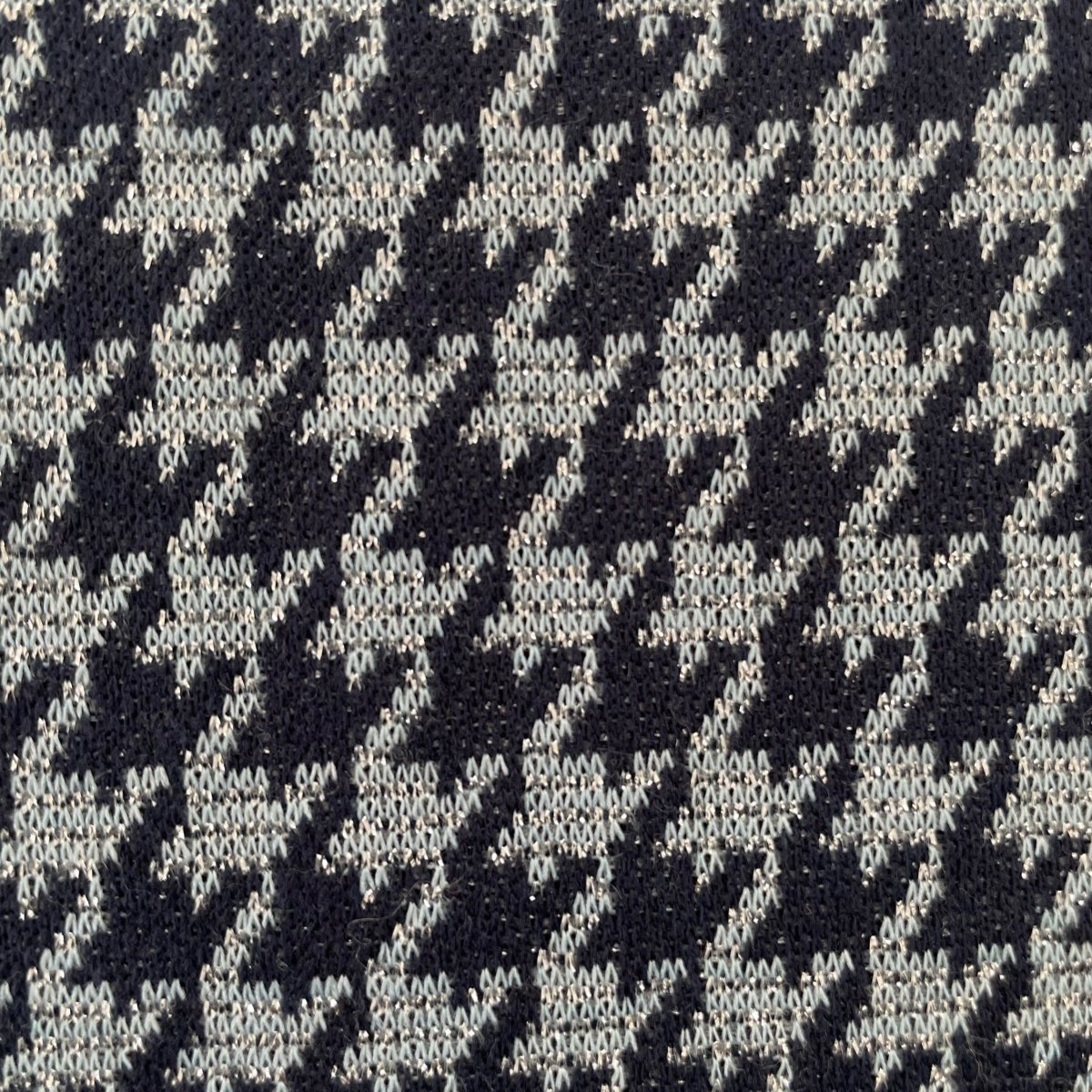 Cerruti Houndstooth - shades of blue & metal