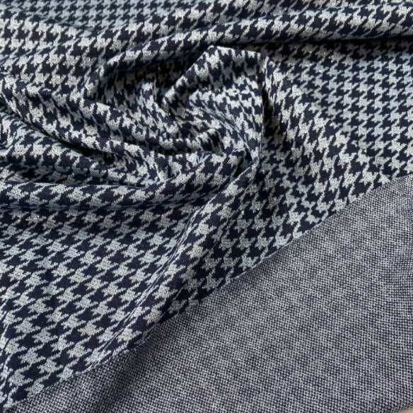 Cerruti Houndstooth - shades of blue & metal