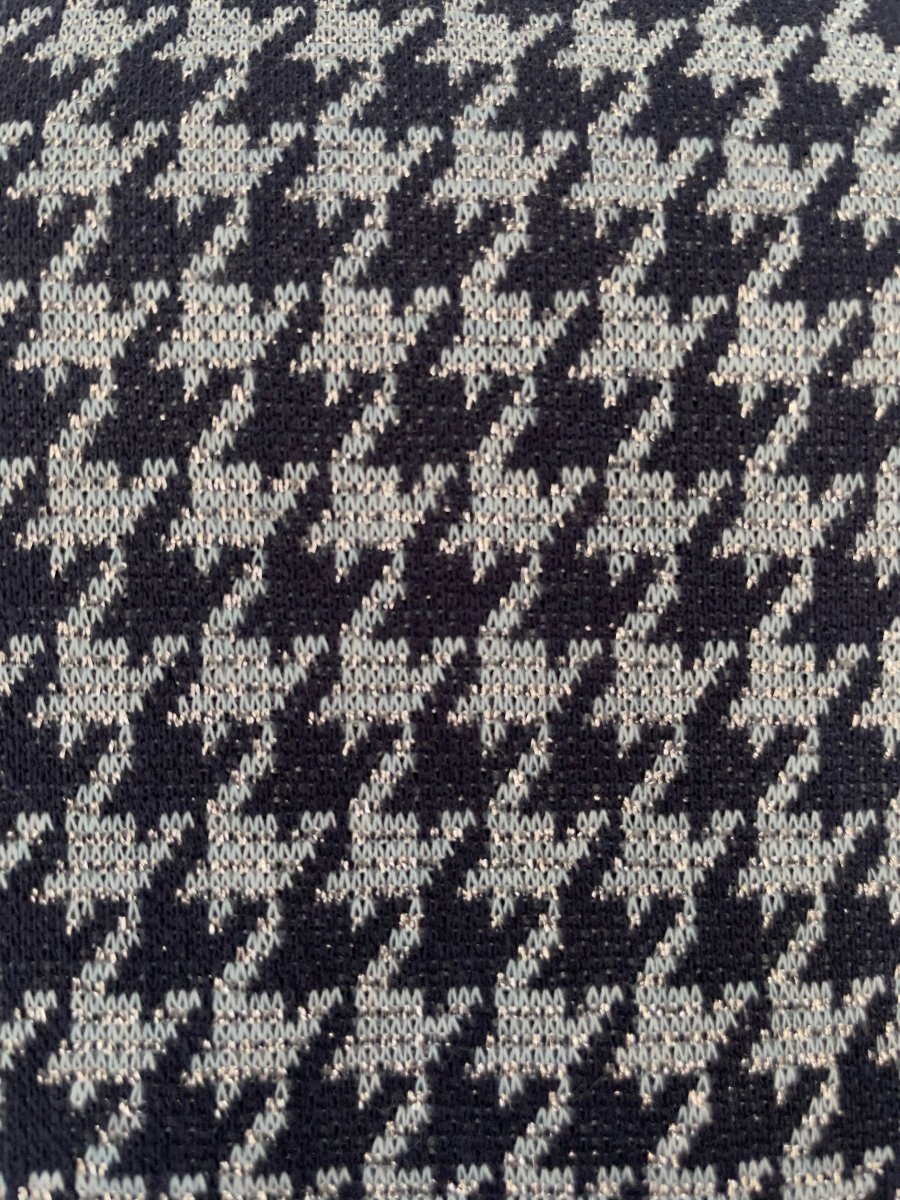 Cerruti Houndstooth - shades of blue & metal