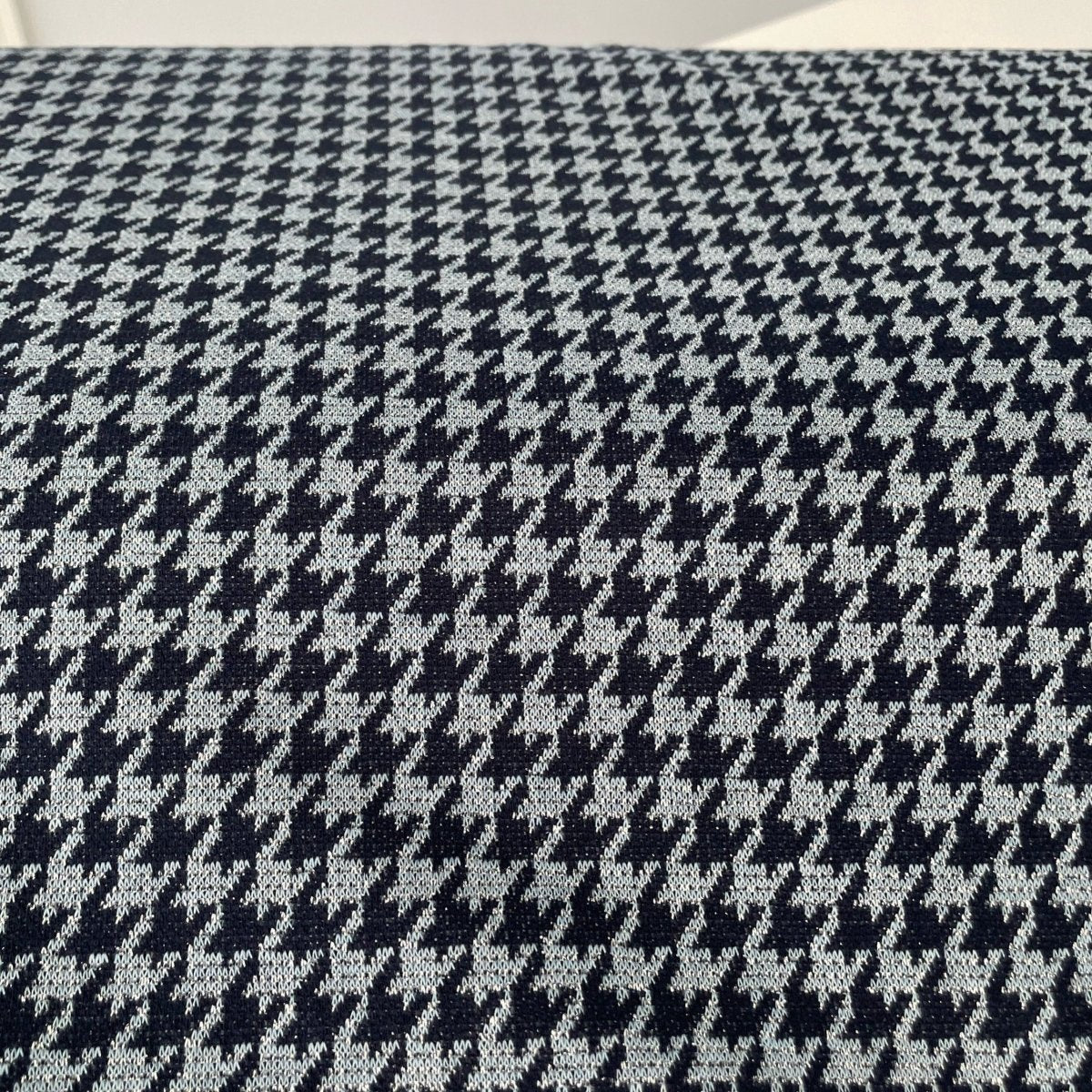 Cerruti Houndstooth - shades of blue & metal