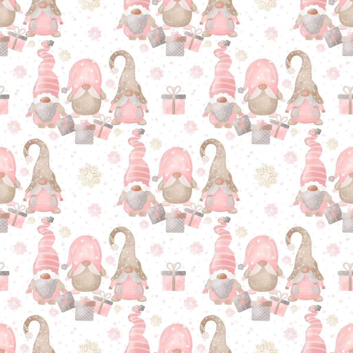 Christmas Gnomes cuteness - vevd bomull