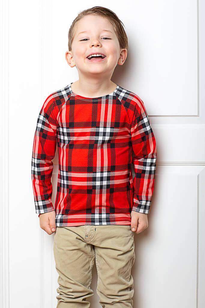 College plaid rød og svart jersey Wcollecion