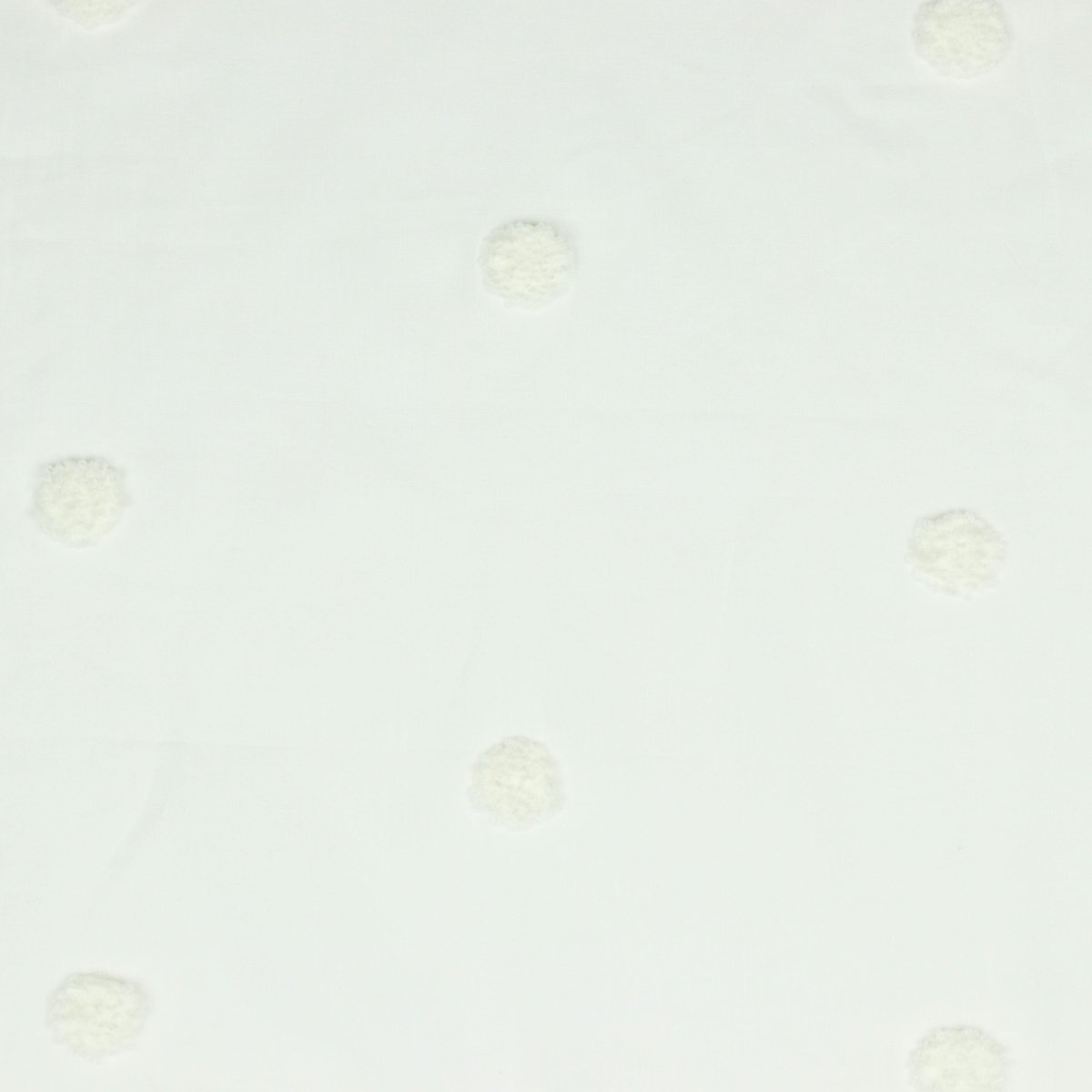 Cotton Voile Dots - White/White