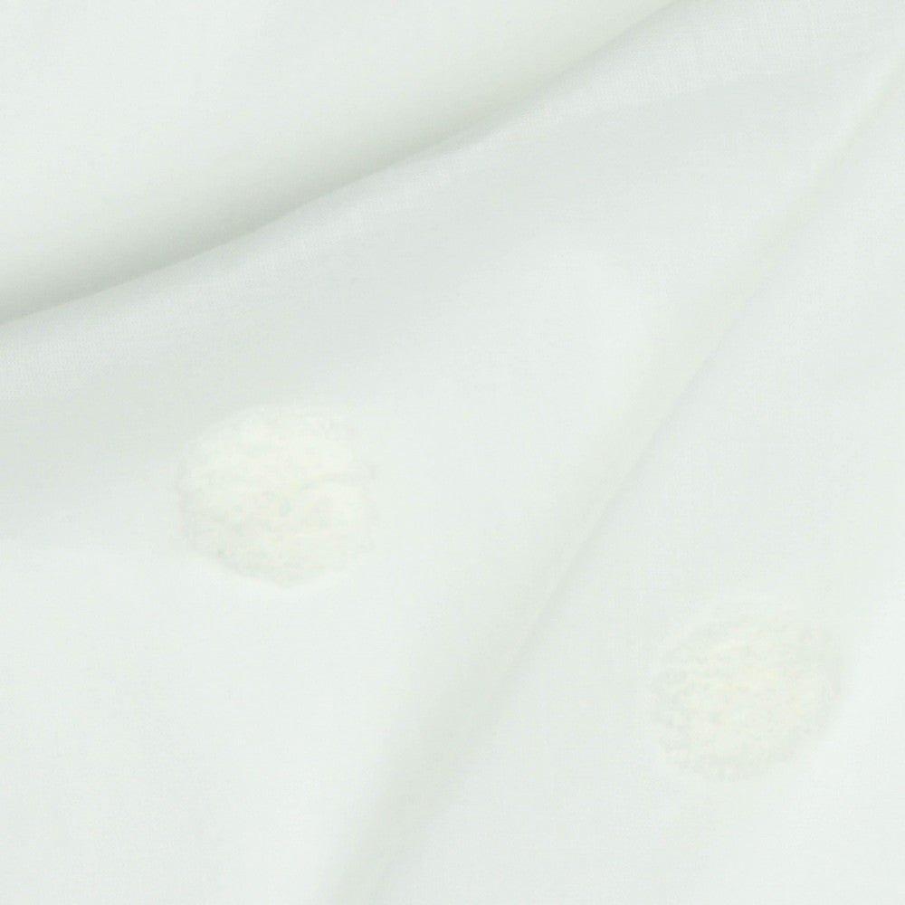 Cotton Voile Dots - White/White