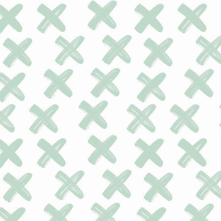 Criss Cross - hvit/mint French Terry