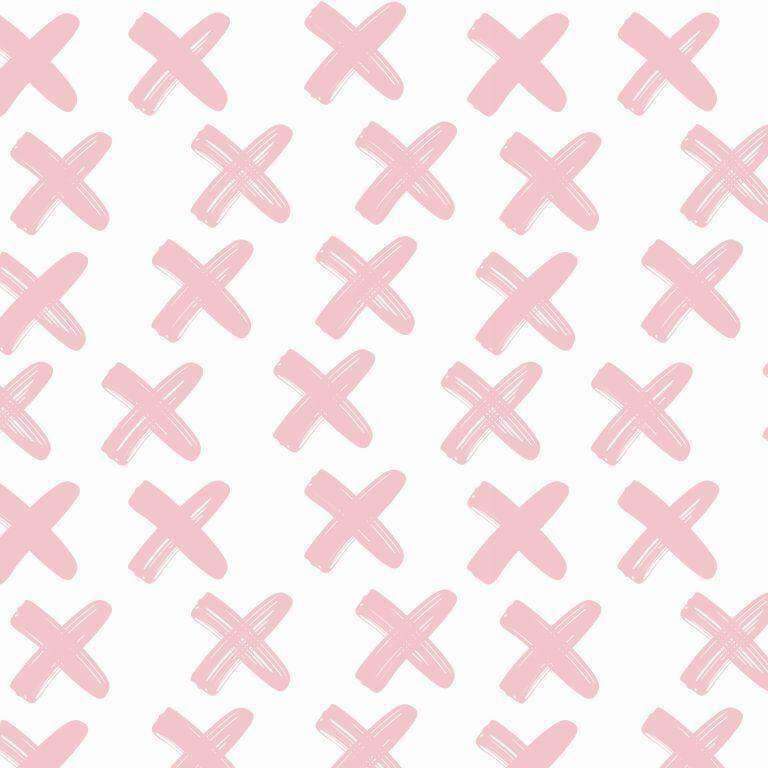 Criss Cross hvit/rosa french terry