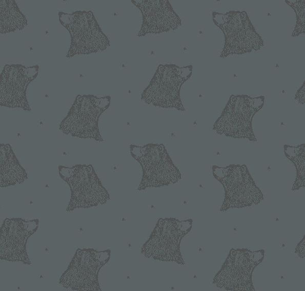 Curious Bear Dusty Blue - økologisk French Terry - Bloome Copenhagen