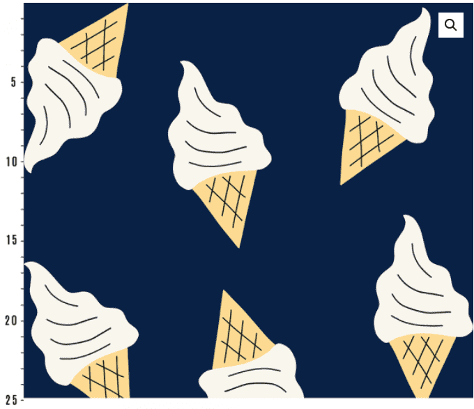 Gelato Dark Blue - økologisk jersey Joseli Design