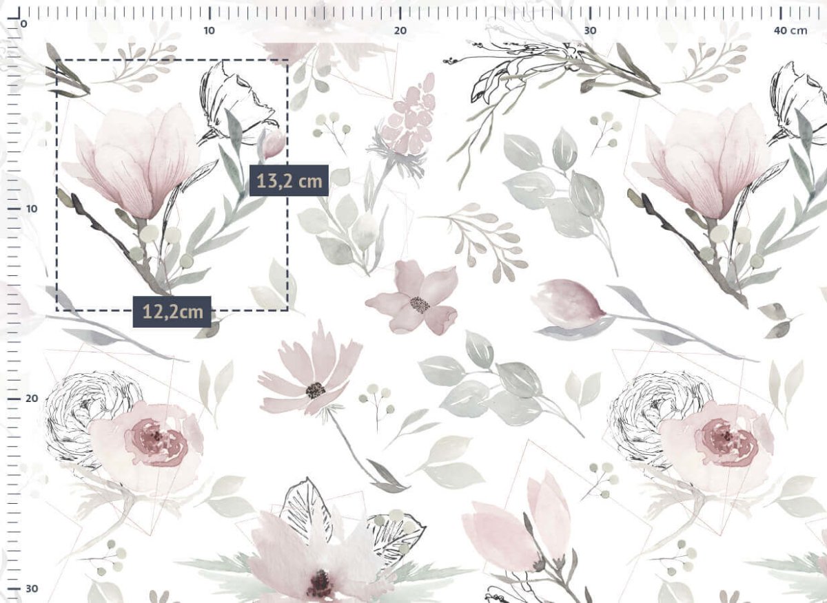 Geometric Flowers - Sandwich knit til Sportsklær