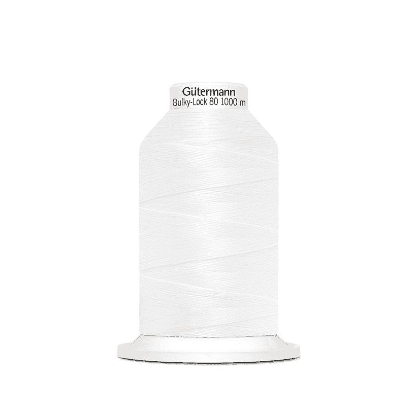Gutermann overlock tråd Bulky-Lock 80 1000m-800 hvit