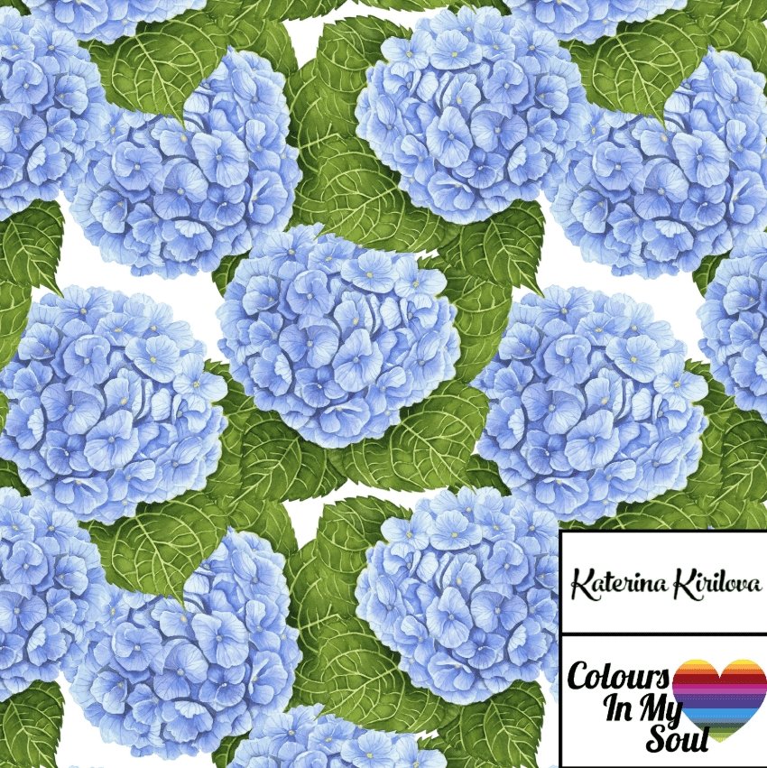 Hortensia Blå Jersey - Color in my Soul