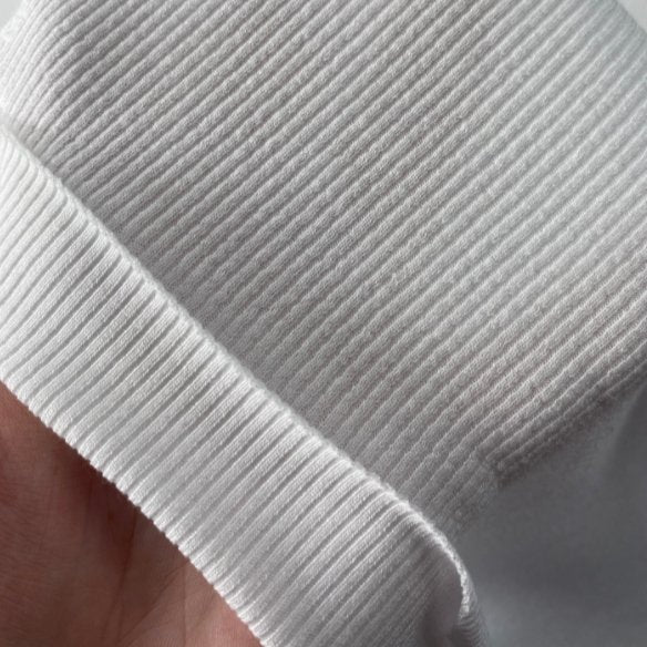 HT Knitted white RibbJersey