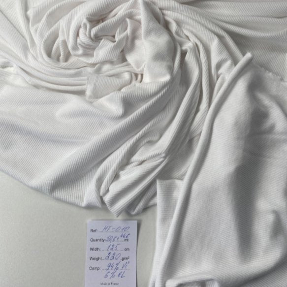 HT Knitted white RibbJersey
