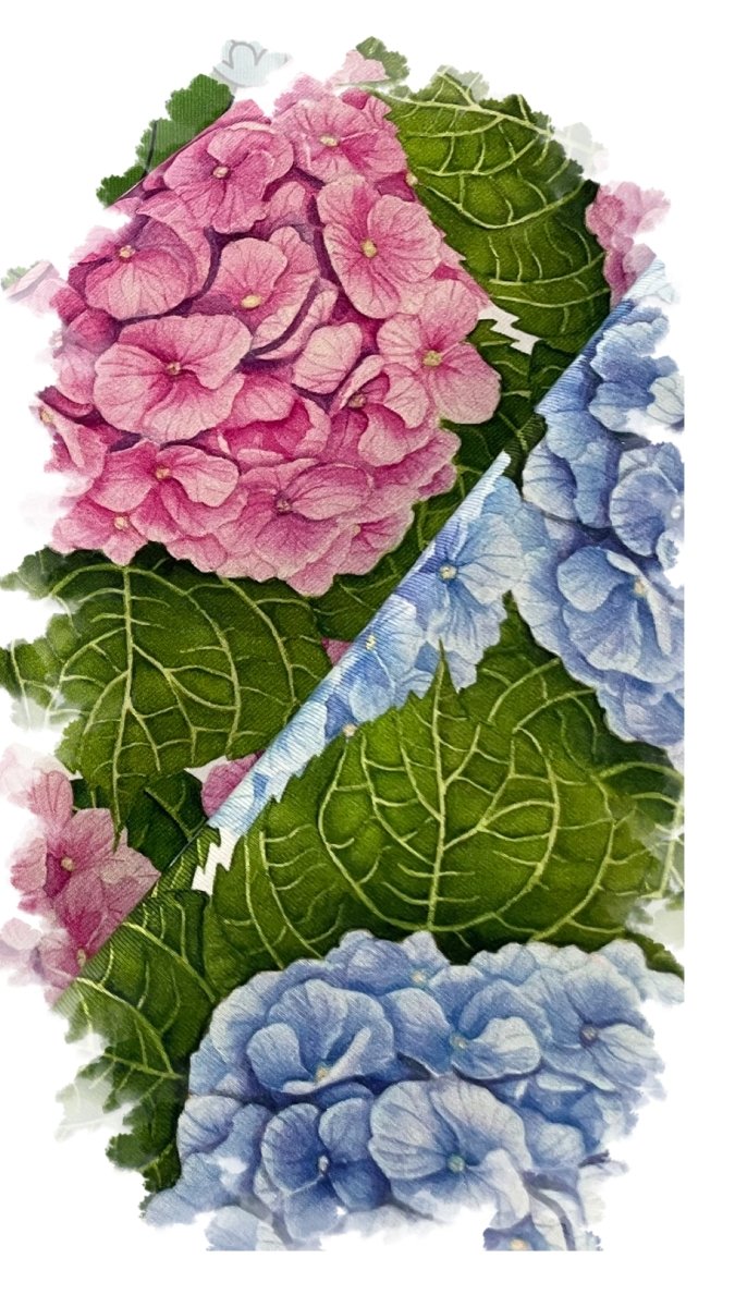 Hydrangea Blue & White Jersey - Colours in my Soul