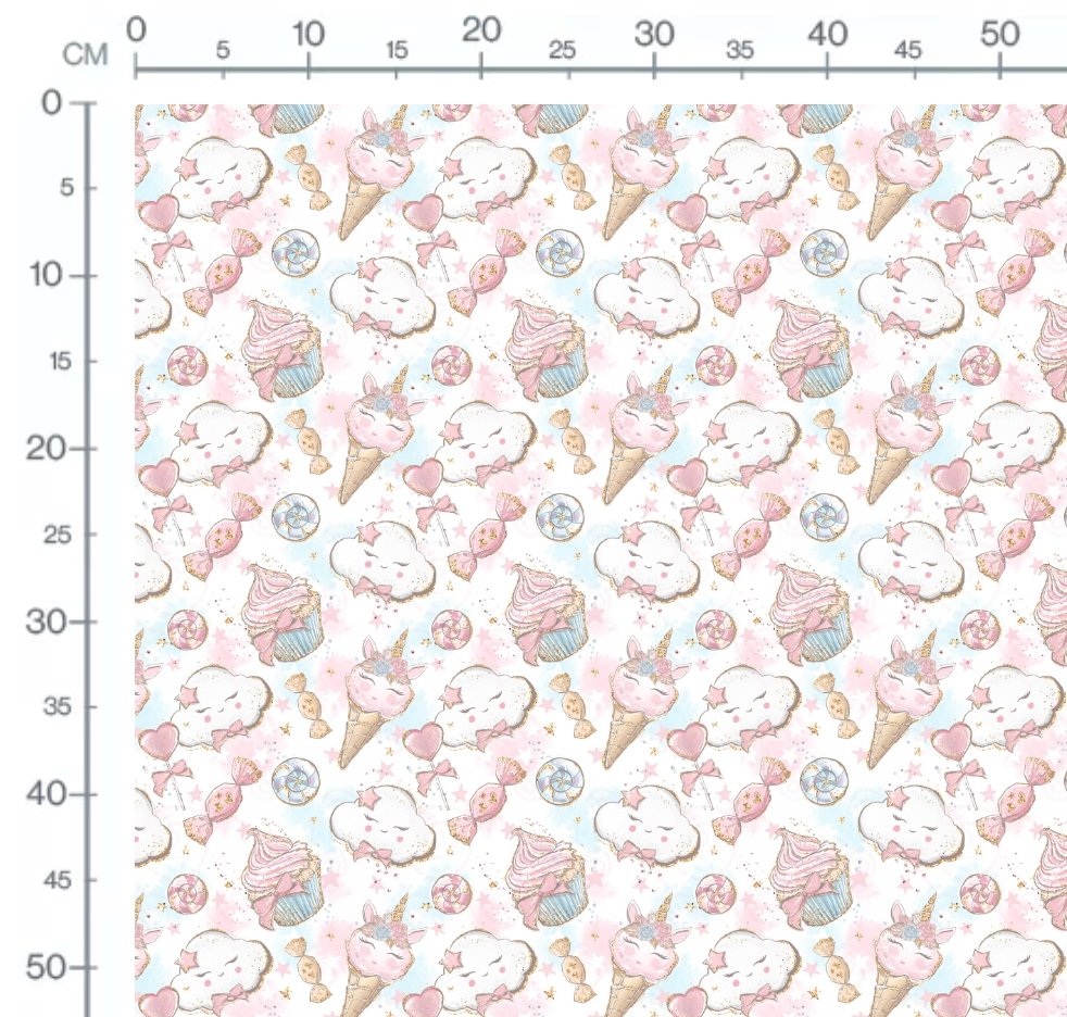Ice Cream Clouds - vevd bomull