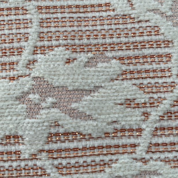 Jacquard flowers pink & white