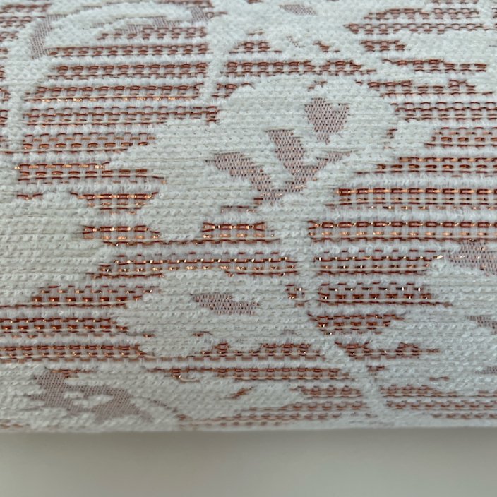 Jacquard flowers pink & white