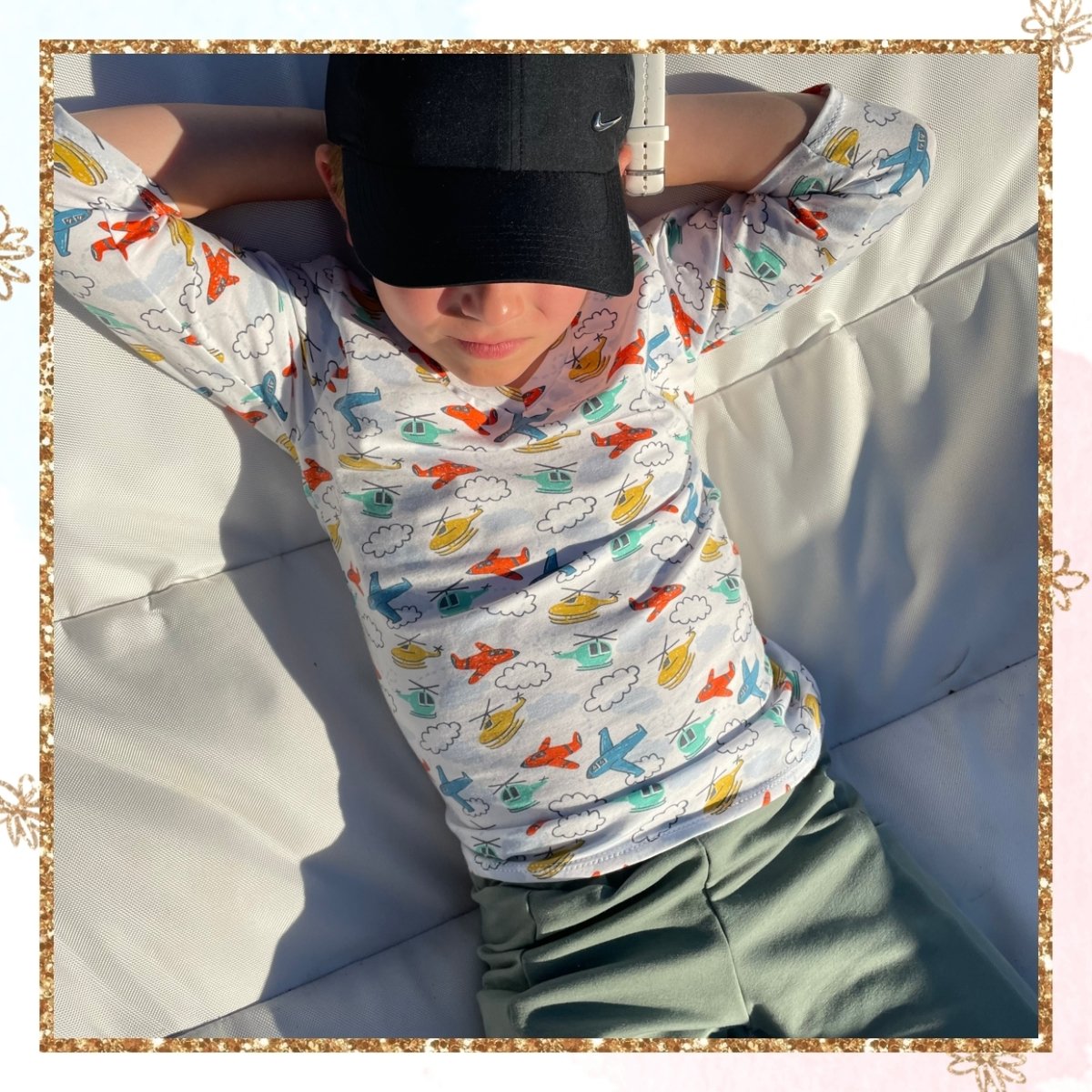 Jersey airplanes & helicopters - hvit