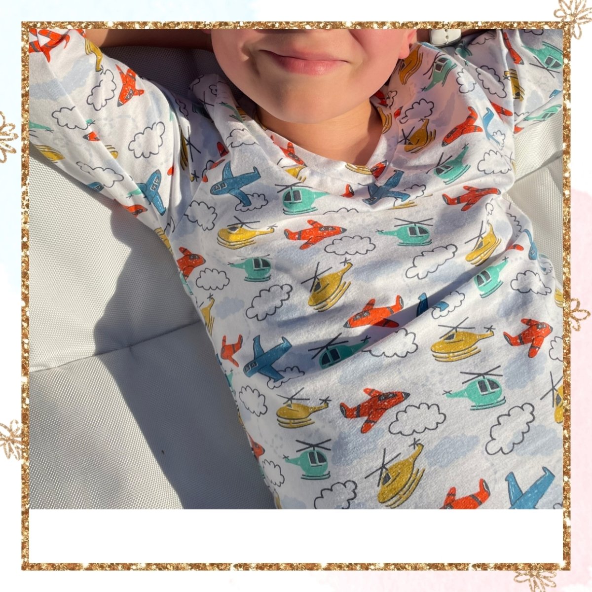 Jersey airplanes & helicopters - hvit