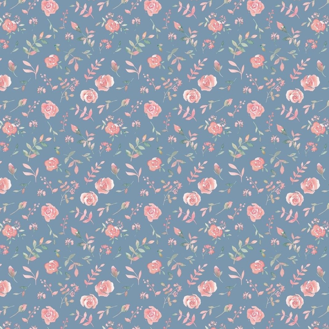 JERSEY - CUTE FLOWERS - LIGHT JEANS