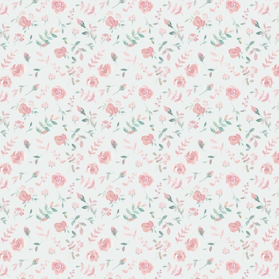 JERSEY - CUTE FLOWERS - OFF WHITE