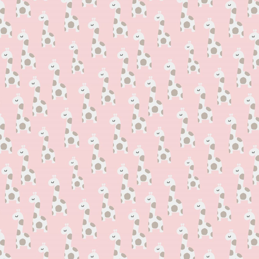 Jersey - Little Giraffes Pink