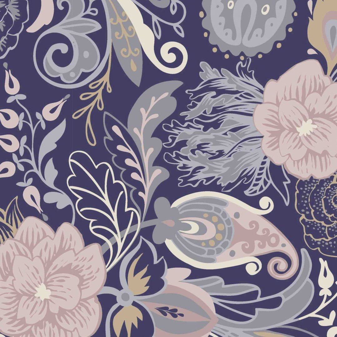 Jersey - Paisley Blue