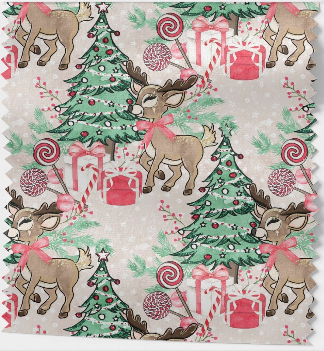 Jolly Reindeer - vevd bomull