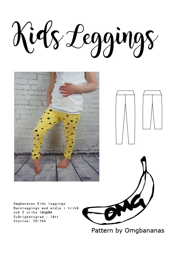 Kids Leggings symønster barn OMGBananas